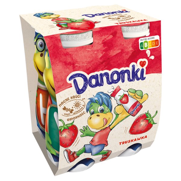 Danone Danonki Jogurt do picia truskawka 400 g (4 x 100 g)