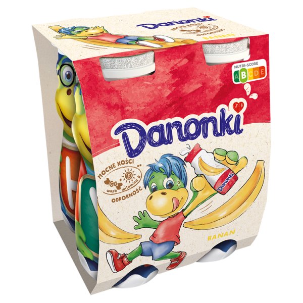 Danone Danonki Jogurt do picia banan 400 g (4 x 100 g)