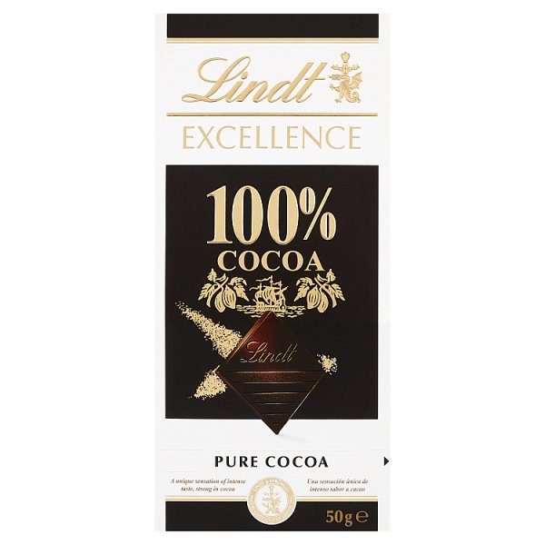 Lindt Excellence 100 % Cocoa Tabliczka kakaowa 50 g