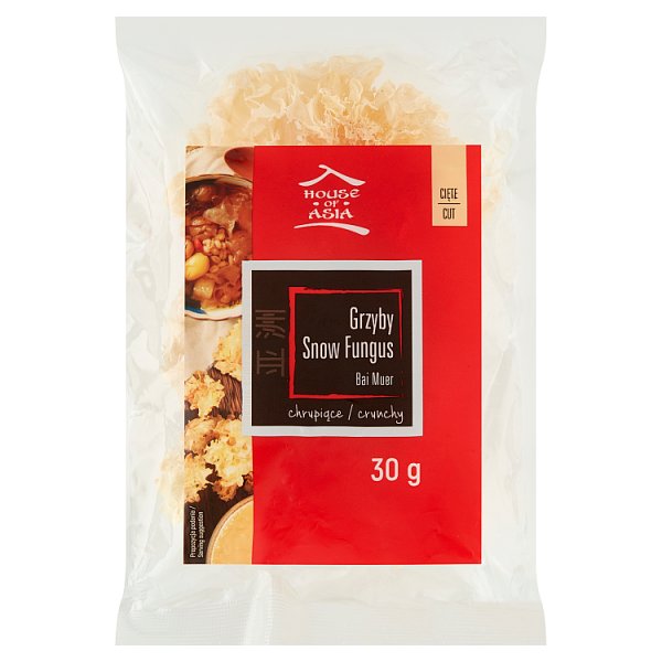 House of Asia Grzyby Snow Fungus Bai Muer cięte 30 g