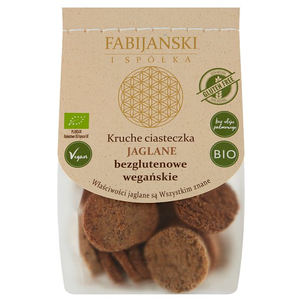 Kruche ciasteczka jaglane bezglutenowe wegańskie 100 g