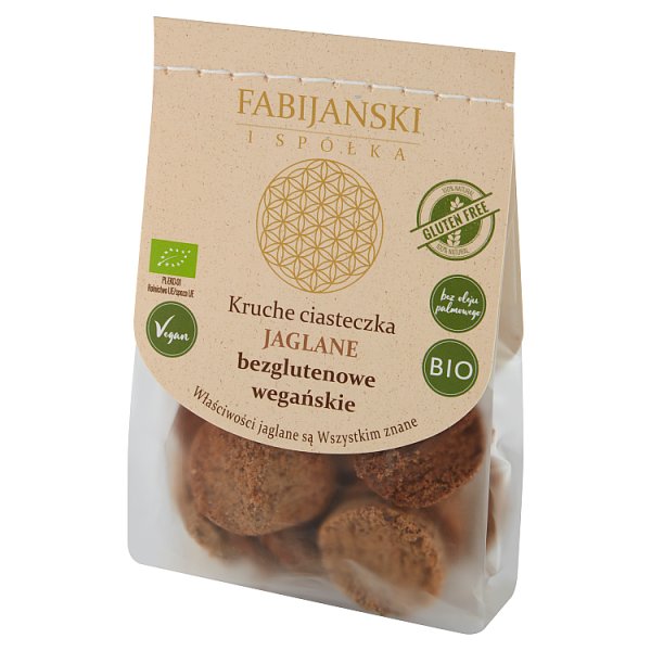 Kruche ciasteczka jaglane bezglutenowe wegańskie 100 g