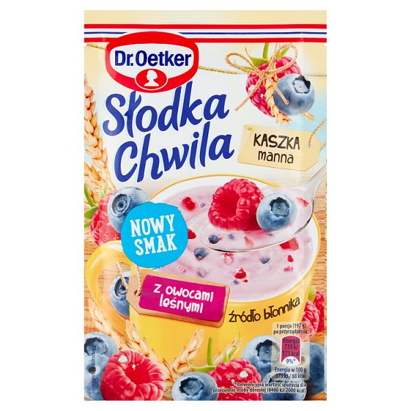 Dr. Oetker Słodka Chwila Kaszka manna z owocami leśnymi 47,5 g