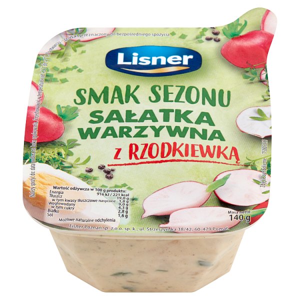 Lisner Smak Sezonu Sałatka warzywna z rzodkiewką 140 g