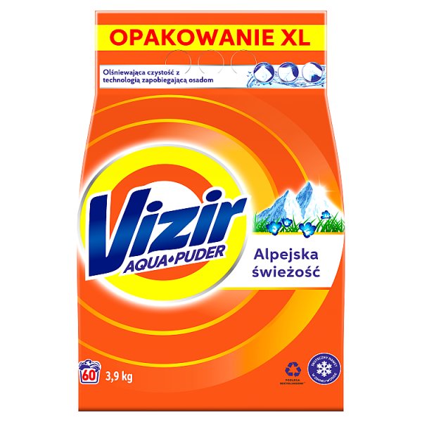 Vizir Alpine Fresh, Proszek do prania Aqua Powder, 60 prań