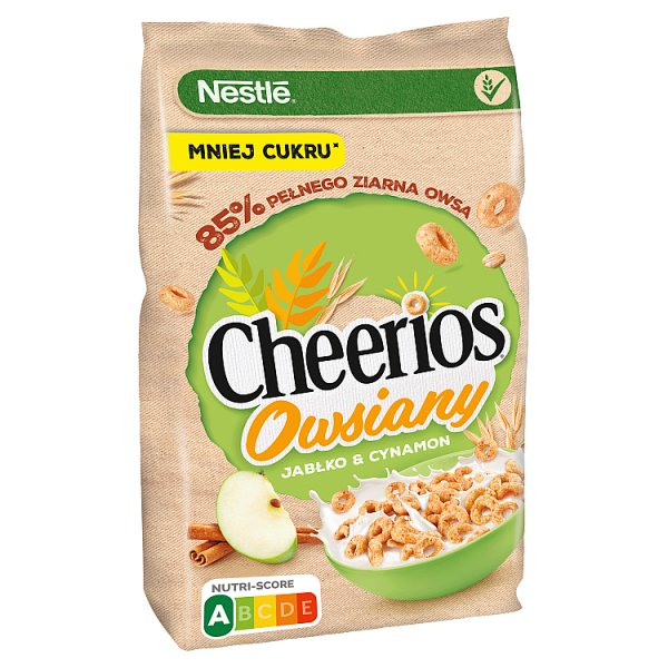 Nestlé Cheerios Owsiany Chrupiące płatki owsiane jabłko &amp; cynamon 210 g
