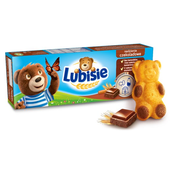 Lubisie Ciastko biszkoptowe z nadzieniem czekoladowym 150 g (5 x 30 g)