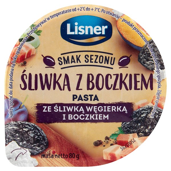 Lisner Smak Sezonu Pasta ze śliwką węgierką i boczkiem 80 g