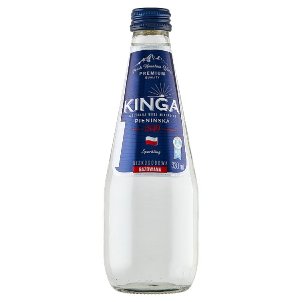 KINGA PIENIŃSKA Naturalna woda mineralna gazowana niskosodowa 330 ml