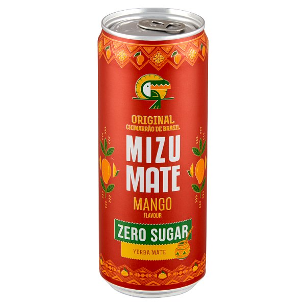 Mizu Mate Mango Zero Napój gazowany z ekstraktem yerba mate o smaku mango  330 ml