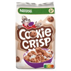 Nestlé Cookie Crisp Zbożowe płatki w kształcie ciasteczek o smaku czekoladowym 500 g