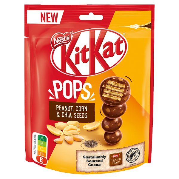 KitKat Pops Peanut &amp; Chia Seeds Kruchy wafelek w mlecznej czekoladzie 140 g