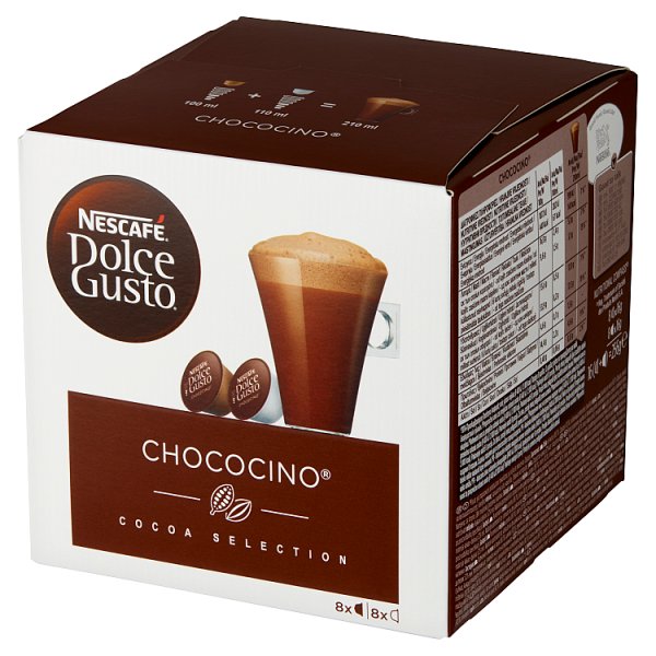 Nescafé Dolce Gusto Chococino Czekolada i mleko w kapsułkach 256 g (8 x 16 g i 8 x 16 g)