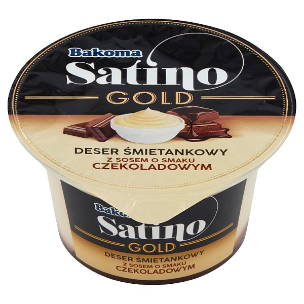 Bakoma Satino Gold Deser śmietankowy z sosem o smaku czekoladowym 135 g