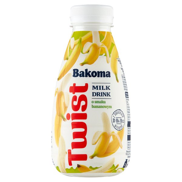 Bakoma Twist Mleczko o smaku bananowym 380 g