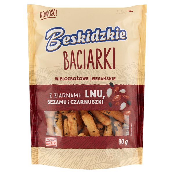 Beskidzkie Baciarki z ziarnami lnu sezamu i czarnuszki 90 g