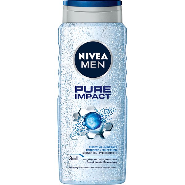 Nivea MEN Pure Impact ŻEL POD Prysznic 500 ml