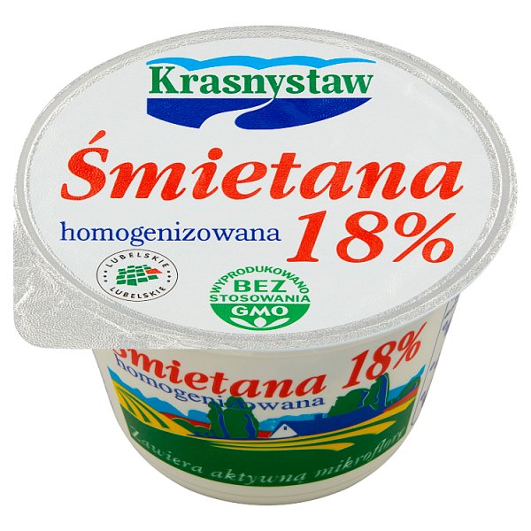 Krasnystaw Śmietana 18 % homogenizowana 150 g