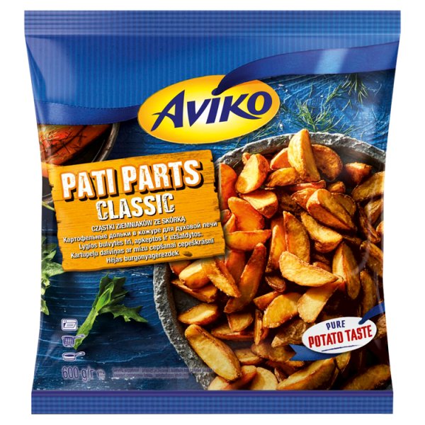 Aviko Pati Parts Classic Cząstki ziemniaków ze skórką 600 g