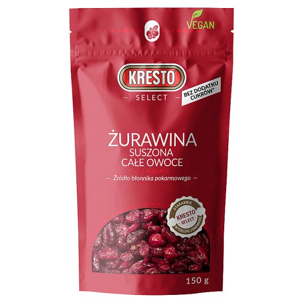 KRESTO Select Żurawina suszona całe owoce 150 g