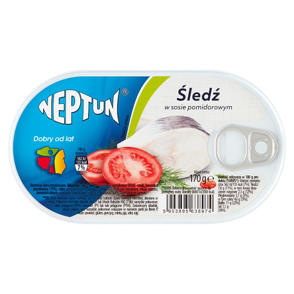 Neptun Śledź w sosie pomidorowym 170 g
