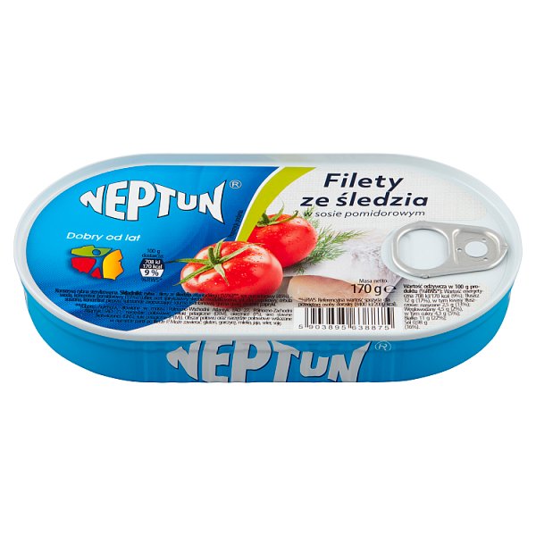 Neptun Filety ze śledzia w sosie pomidorowym 170 g