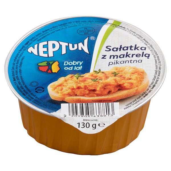 Neptun Sałatka z makrelą pikantna 130 g