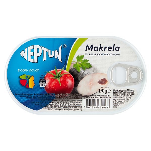 Neptun Makrela w sosie pomidorowym 170 g