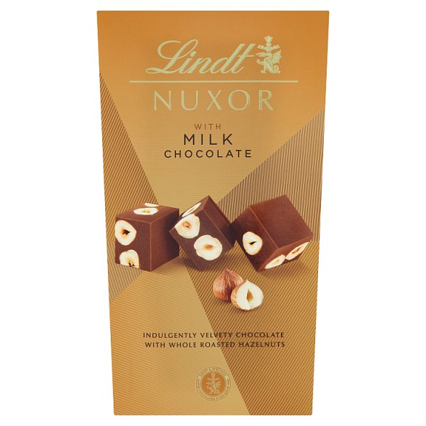 Lindt Nuxor Czekolada mleczna Gianduja z całymi orzechami laskowymi 165 g