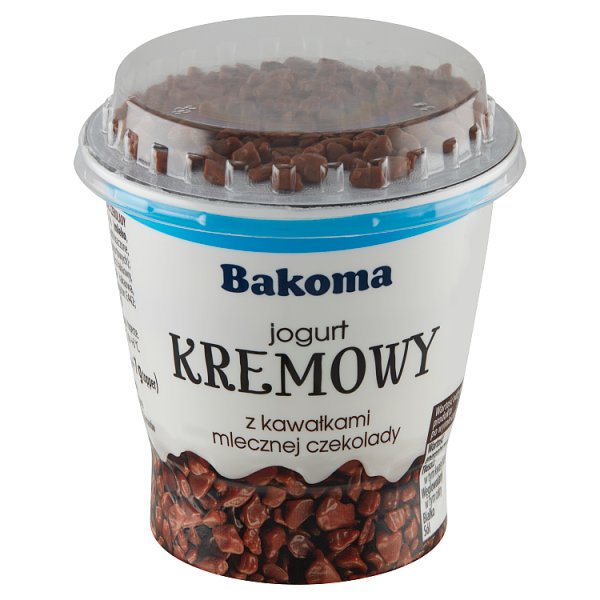 Bakoma Jogurt kremowy z kawałkami mlecznej czekolady 127 g