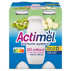 Actimel Mleko fermentowane o smaku kiwi-jabłko-aloes 400 g (4 x 100 g)