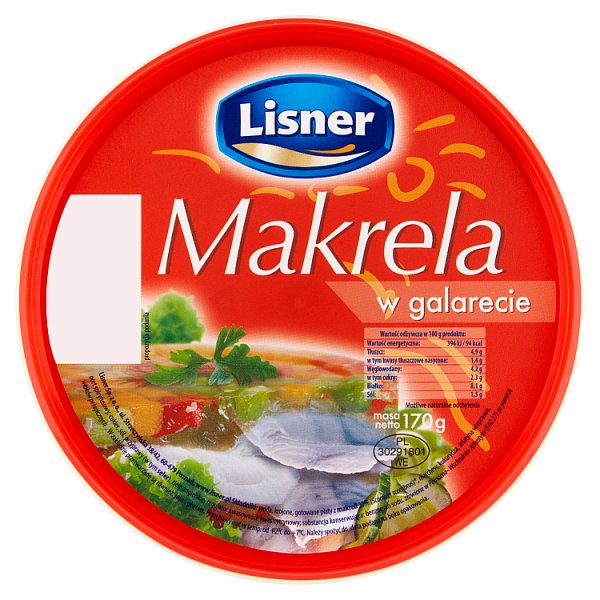 Lisner Makrela w galarecie 170 g