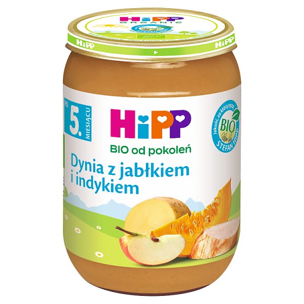 HiPP BIO Dynia z jabłkiem i indykiem po 5. miesiącu 190 g