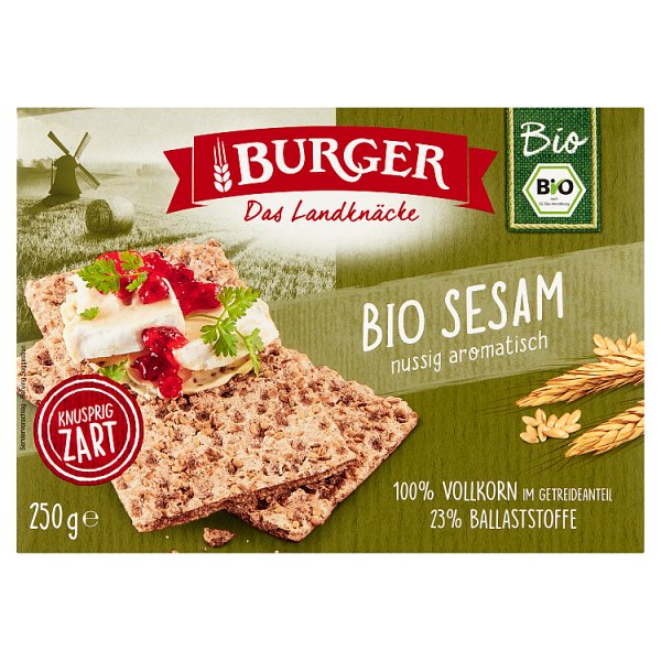 Burger Pieczywo chrupkie żytnie razowe z sezamem bio 250 g