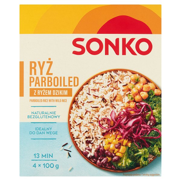 Sonko Ryż parboiled z ryżem dzikim 400 g (4 x 100 g)