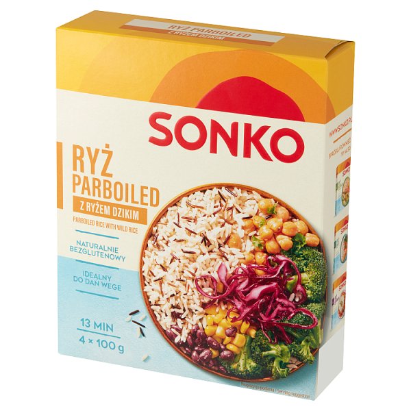 Sonko Ryż parboiled z ryżem dzikim 400 g (4 x 100 g)