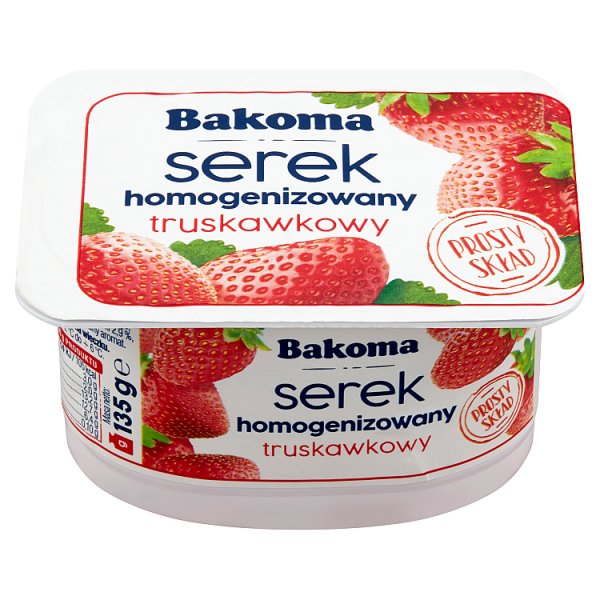 Bakoma Serek homogenizowany truskawkowy 135 g