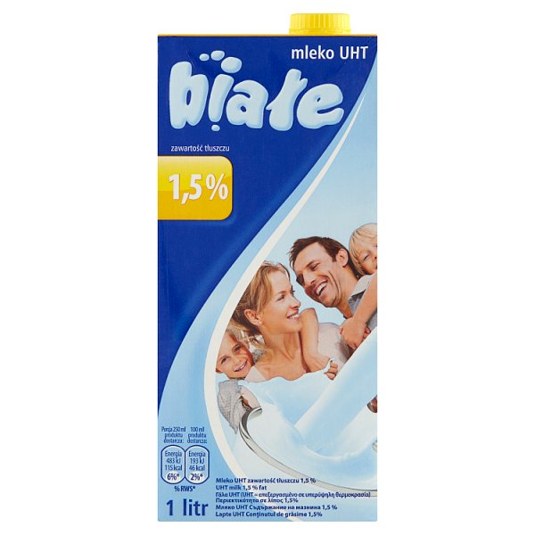 Białe Mleko UHT 1,5 % 1 l