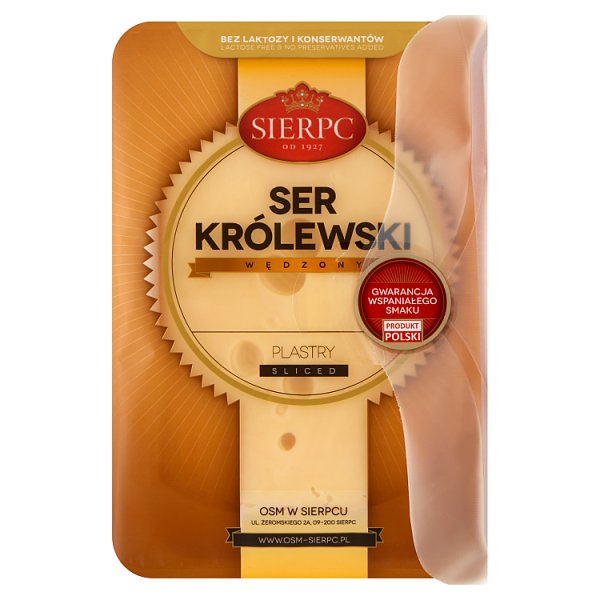 Sierpc Ser królewski wędzony plastry 135 g