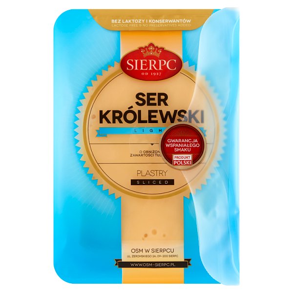 Sierpc Ser królewski Light plastry 135 g