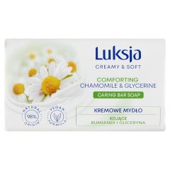Luksja Creamy & Soft Kremowe mydło kojące rumianek i gliceryna 90 g