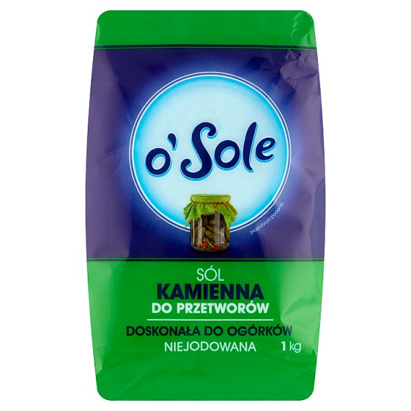 o&#039;Sole Sól kamienna do przetworów niejodowana 1 kg