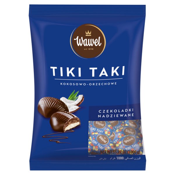 Wawel Tiki Taki kokosowo-orzechowe Czekoladki nadziewane 1000 g