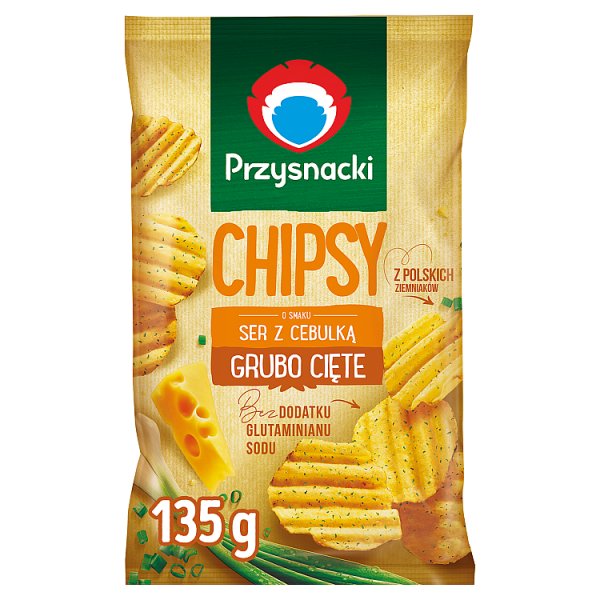 Przysnacki Chipsy o smaku ser z cebulką 135 g