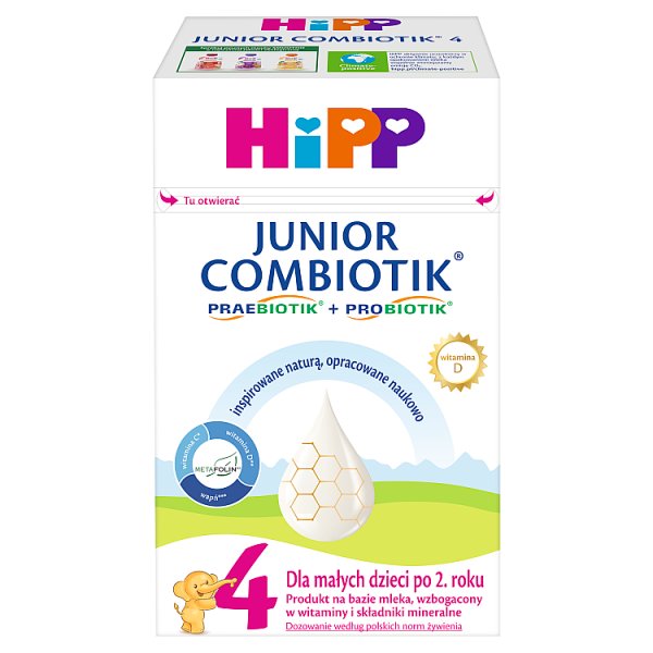 HiPP 4 Junior Combiotik Produkt na bazie mleka dla małych dzieci po 2. roku 550 g