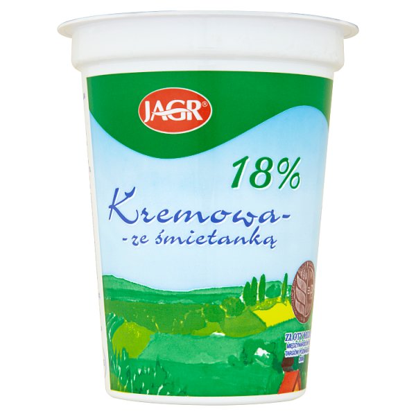 Jagr Kremowa ze śmietanką 18 % Ukwaszona emulsja tłuszczowa 400 g