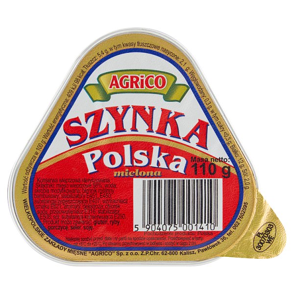 Agrico Szynka polska mielona 110 g