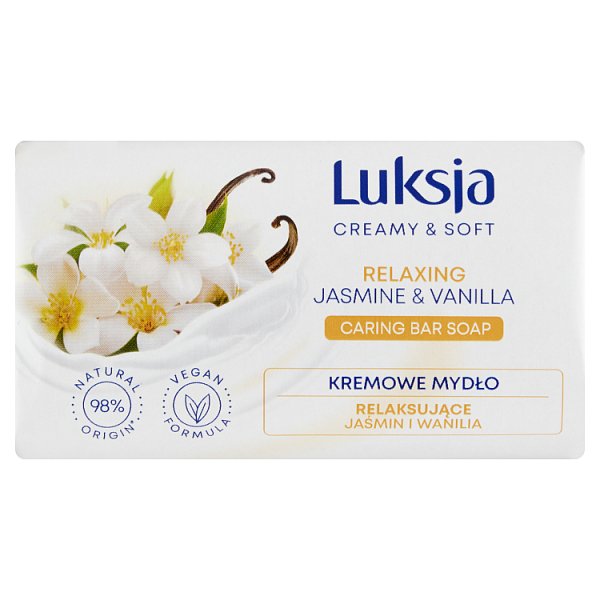 Luksja Creamy &amp; Soft Kremowe mydło relaksujące jaśmin i wanilia 90 g