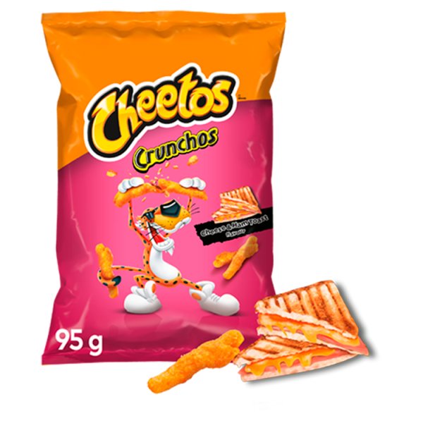 Cheetos Crunchos Chrupki kukurydziane o smaku tosta serowego z szynką 95 g