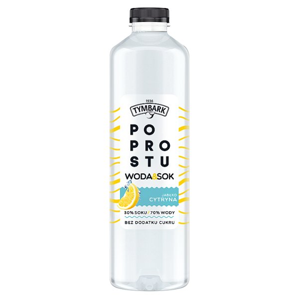 Tymbark Po prostu Woda &amp; sok jabłko cytryna 1,25 l